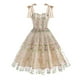 thumbnail image 1 of Vestido Corto de Verano, Malla de Manga Corta Bordado Pastel Retro para el Desgaste Casual, Fiesta Y Primavera, 1 of 9