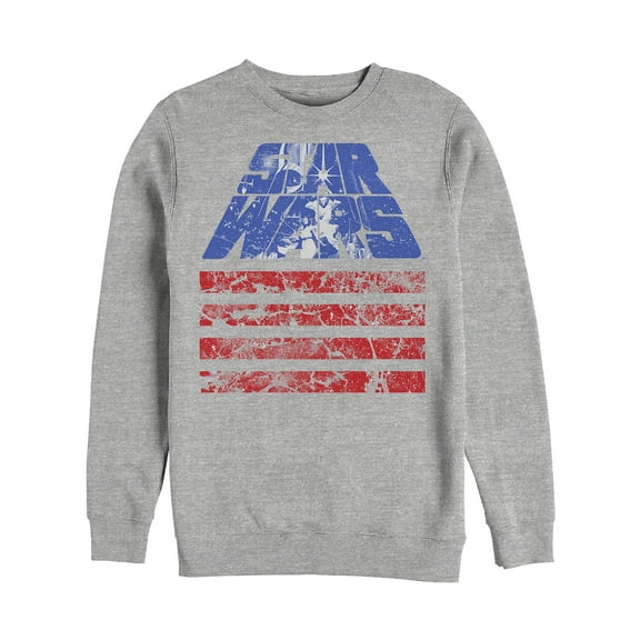 Men's Star Wars Fourth of July Logo Sweatshirt Athletic Heather Large