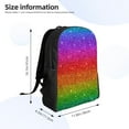 thumbnail image 4 of Haiem Rainbow Glitter Backpack - Stylish and Durable 15-inch Laptop Backpack with Waterproof Oxford Fabric, 4 of 8