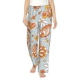 thumbnail image 2 of Goofa Retro Floral Butterfly Printed Soft Pajama Pants for Women, Wide Leg Comfy Casual Lounge Yoga Pants-X-Large, 2 of 9