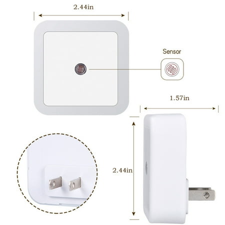 

OAVQHLG3B Light Controlled Sensing LED Night Light Plug-In [Pack Of 8] Super Smart Dusk To Dawning Sensor Compact Night Light For Bedroom Bathroom Hallway Kitchen