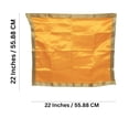 thumbnail image 2 of Set of 2 Decorative Mat Aasan Large Pooja Cloth Decorative Cloth (Size:-22 Inches X 22 Inches) for Indian Traditional Festival Diwali Decorations Multipurpose Home Pooja Item and Articles(Red,Yellow), 2 of 5