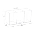 thumbnail image 3 of Mind Reader Pen and Accessories Holder, Desktop Organizer, Makeup Organizer, Office, Acrylic, Set of 3, Clear, 3 of 8