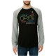thumbnail image 1 of Born Fly The Ragtime Raglan - Camiseta adornada para hombre, color negro, talla mediana, 1 of 1