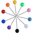 thumbnail image 3 of 500 Pieces Map Push Pins Map Tacks Plastic Round Head Tacks with Steel Points 10 Colors (1/8 Inch), 3 of 6