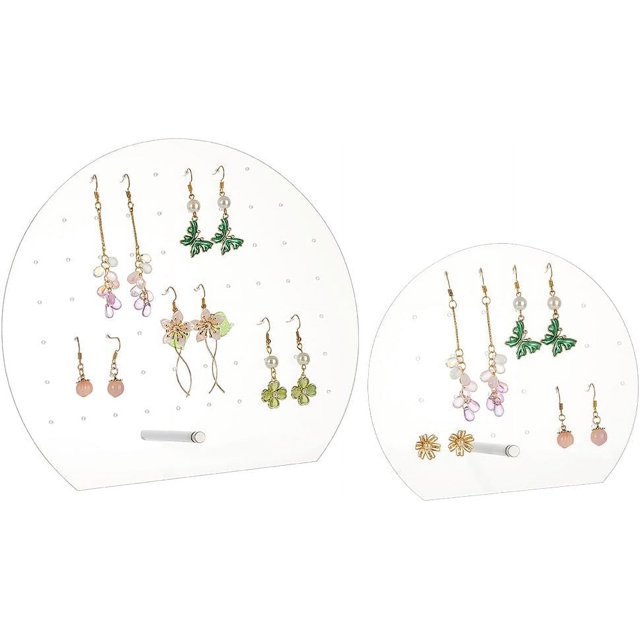 Organizador de pendientes de acrílico de 2 piezas, expositor de pendientes, tarjetas colgantes para pendientes, organizador de joyas, tarjetero