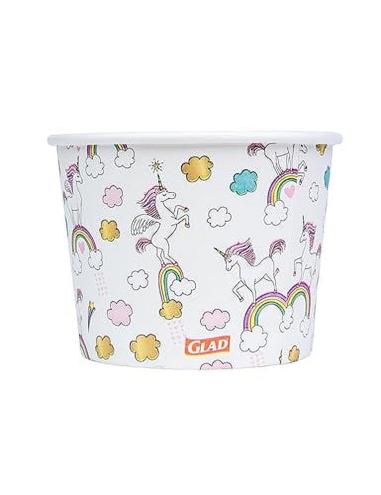 Glad Kids Unicorns Paper Snack Bowls No Lid 12oz 20ct
