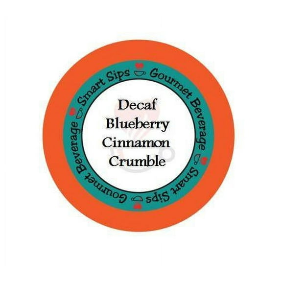 Smart Sips, Decaf Blueberry Cinnamon Crumble Coffee, 24 Count, Single Serve Cups Compatible With All Keurig K-cup Brewers