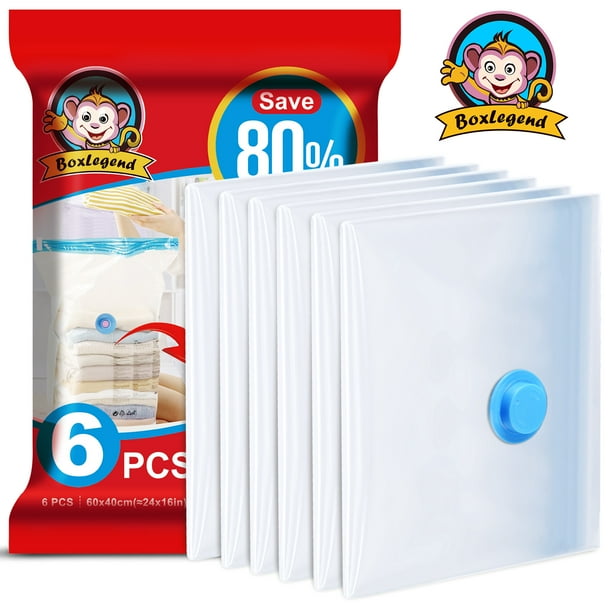 6 Pack Vacuum Storage Bags 24in x 16in vacuum storage bags 60cm*40cm
