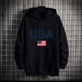 thumbnail image 7 of Yertdoel Hoodies for Men Drawstring USA Graphic Print Long Sleeve Hooded Sweatshirt Stylish Warm Casual Pullover Top with Pocket, 7 of 7