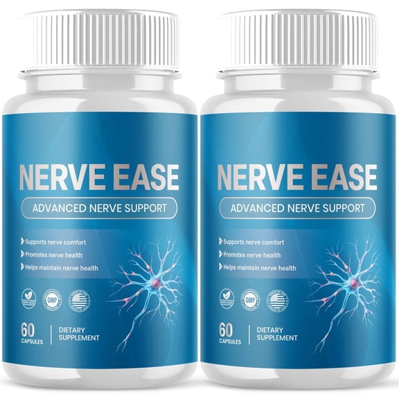 Nerve Ease Advanced Nerve Health Support Pills Natural Vitamin Supplement NerveEase 120 Capsules