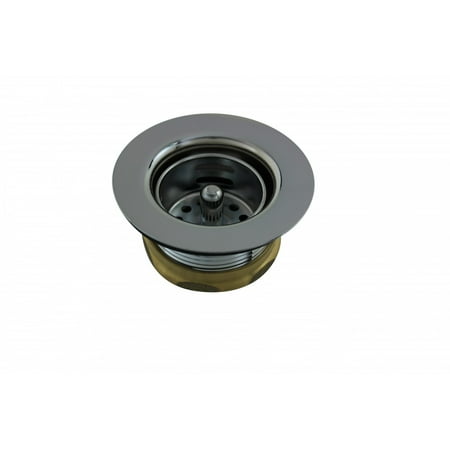 

Renovators Supply Chrome Nickel Plated Bar Sink Strainer - Solid Brass with Bright Chrome Finish - 2-7/8 Drains
