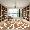 thumbnail image 2 of ODIKA 4'x6' Machine Washable Non-Slip Area Rug, Abstract Animal Inspired Design Featuring Asymmetric Blotches and Edges High Traffic Rug, Brown, 898874, 2 of 7