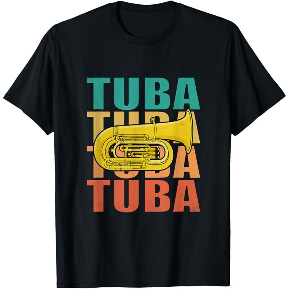 Vintage Tuba Player Men Big Band Orchestra Retro Tuba T-Shirt