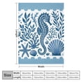 thumbnail image 4 of COMIO Sea Life Throw Blanket Seahorse Starfish Coral Sprigs and Seashell Marine Seamless Pattern Decorative Soft Warm Cozy Flannel Plush Throws Blankets for Women Men, 4 of 6