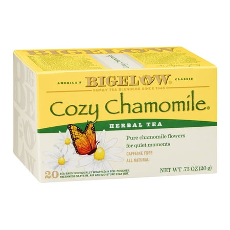 Bigelow Tea, Herb, Cozy Chamomile, Bags, 20 CT (Pack of 6)