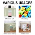 thumbnail image 4 of Clothes Storage Bag Foldable Storage Bin Closet Organizer with Reinforced Handle Sturdy Fabric Clear Window for Sweaters, Coats, T-shirts, Blankets, 1Pack (30x20x40cm/11.8x7.9x15.7in),Gray, 4 of 5