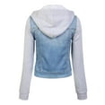 thumbnail image 4 of Made by Olivia Women's Classic Casual Hooded Denim Jacket, 4 of 5