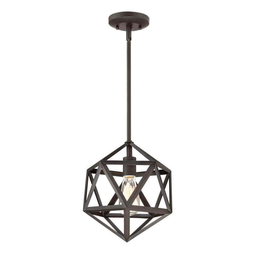 Home Decorators Collection 1 Light Black Outdoor Pendant Patio
