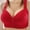 Red, variant on Cmfcve Women's Wireless Bras Plus Size Comfort Lingerie Bras Large Breasts Thin Gathering Underwear 4XL