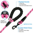 thumbnail image 4 of Plutus Pet Long Rope Dog Leash, Heavy Duty, Reflective, With Comfortable Padded Handle, 15FT 20FT 30FT Dog Training Leash for Small Medium Large Dogs (15FT, Pink), 4 of 7