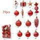 thumbnail image 3 of 29/36/40 piezas de bolas de Navidad plateadas y rojas para colgar en el árbol de Navidad, esferas navideñas doradas con formas especiales impresas, novedad de 2024, 3 of 5