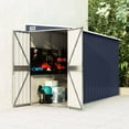 thumbnail image 4 of vidaXL Wall-Mounted Storage Shed Galvanized Steel for Backyard Garden, 4 of 24