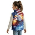 thumbnail image 3 of Pzuqiu Flag Eagle Boy Outerwear Vest Size 4 Comfortable Casual Zipper Winter Sleeveless Jacket with Pockets Practical Fall Outfits Fashion Clothing Wind Proof for Daily Life, 3 of 7