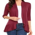 thumbnail image 1 of Cardigans Légers pour Femmes Cardigans Décontractés à Manches 3/4, 1 of 8