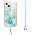 thumbnail image 3 of iPhone 13 mini Case 5.4-inch, Allytech Marble Serious Ultra Thin Soft TPU Rubber Drop Protection Shock-Absorbing Anti-scratch Lanyard Case Cover for Apple iPhone 13 Mini 5.4-inch,Green, 3 of 4