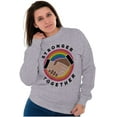 thumbnail image 4 of Stronger Together Social Justice Unisex Plus Fleece Graphic Sweatshirt Brisco Brands 3X, 4 of 5