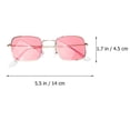thumbnail image 3 of Retro Square Frame Sunglasses for Wearing with Red Frame Creative Party Glasses, 3 of 4