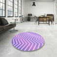 thumbnail image 4 of Ahgly Company Machine Washable Indoor Rectangle Transitional Purple Area Rugs, 2' x 4', 4 of 7