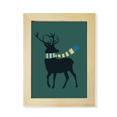 thumbnail image 1 of mas Elk Scarf Festival Pattern Desktop Adorn Photo Frame Display Art Painting Wooden, 1 of 3