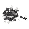 thumbnail image 1 of Desk Paper Document Office Stationery Metal Binder Clips Black 15mm 48 Pcs, 1 of 6