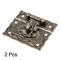 thumbnail image 2 of Uxcell Wood Case Chest Box Rectangle Clasp Closure Hasp Latches Bronze Tone 51 x 42mm 2 Sets, 2 of 4