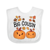 Inktastic Big Cousin Pumpkins with Fall Leaves Boys or Girls Baby Bib