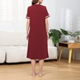 thumbnail image 5 of Naittoop Nightgowns for Women House Dress with Pockets Button Down Sleepshirt Short Sleeve Nightshirt Housecoat, 5 of 5