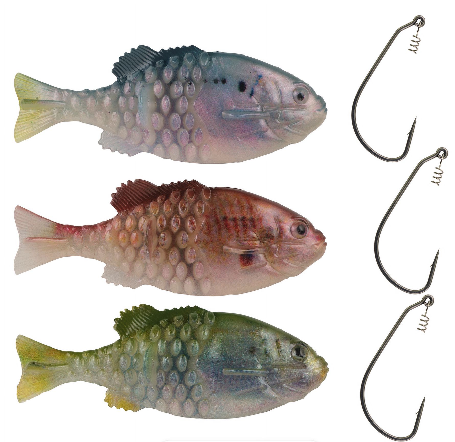 Berkley PowerBait Saltwater Gilly Candy Cane; Includes 2 hooks and 3 Saltwater Gilly 110 Soft Bait