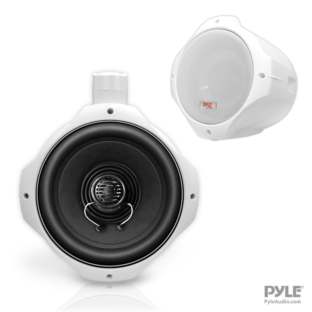 White Pyle PLMRW65 PAIR of 6.5'' 200 Watt 2-Way Marine Wake Board Speakers