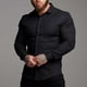 thumbnail image 2 of Cardigan de fitness para hombre: elástico, color liso, manga larga, cuello alto, tallas S-XXXL, para el gimnasio o ropa informal., 2 of 4