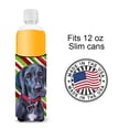 thumbnail image 4 of Black Great Dane Puppy Candy Cane Holiday Christmas Ultra Hugger for slim cans, 4 of 6