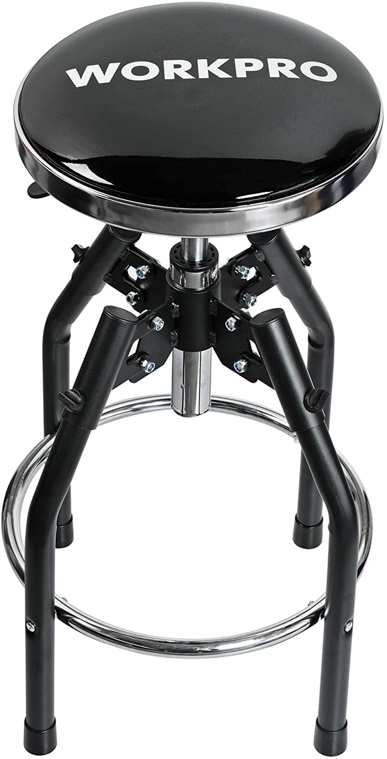 work pro shop adjustable swivel stool