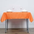 thumbnail image 2 of Efavormart 54x54" ORANGE Wholesale Linens Seamless Polyester Square Linen Tablecloth For Wedding Banquet Party Restaurant, 2 of 10
