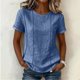 thumbnail image 1 of Neewe Womens Summer Tops 2026 Striped Short Sleeve Fashion T-Shirts Crewneck Casual Loose Basic Tee Blouses, 1 of 8