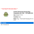thumbnail image 2 of Coolant Thermostat Housing Plug - Compatible with 1989 - 1993 BMW 535i 1990 1991 1992, 2 of 2