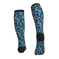 thumbnail image 2 of Bixox Green Christmas Print Socks Print Compression Socks,Compression Socks Women & Men Circulation for Medical,Running,Athletic, 2 of 7