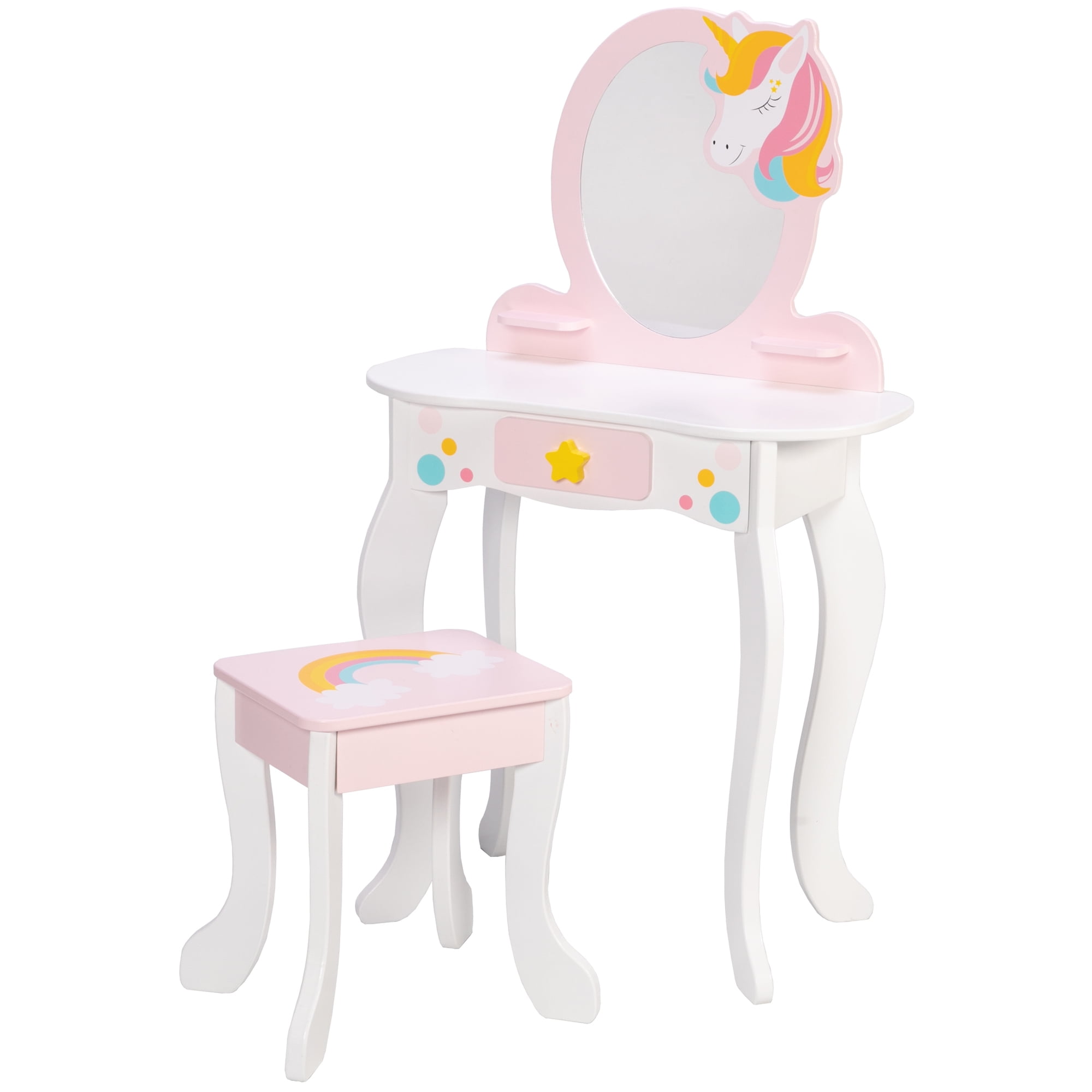 Wildkin Princess Vanity Table Chair, Wildkin Princess Vanity Table Chair Set Light Pink