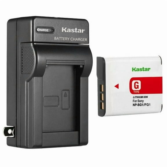 Kastar 1-Pack NP-BG1 Battery and AC Wall Charger Replacement for Sony Cyber-shot DSC-W70, Cyber-shot DSC-W80, Cyber-shot DSC-W85, Cyber-shot DSC-W90, Cyber-shot DSC-WX1, Cyber-shot DSC-WX10 Camera