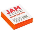 thumbnail image 4 of JAM Paper Transparent Sticky Note Pad, Orange, 3 x 3, 300 Sheets/Pack, 4 of 5